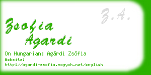 zsofia agardi business card